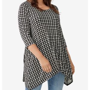 Printed Point-Hem Tunic
